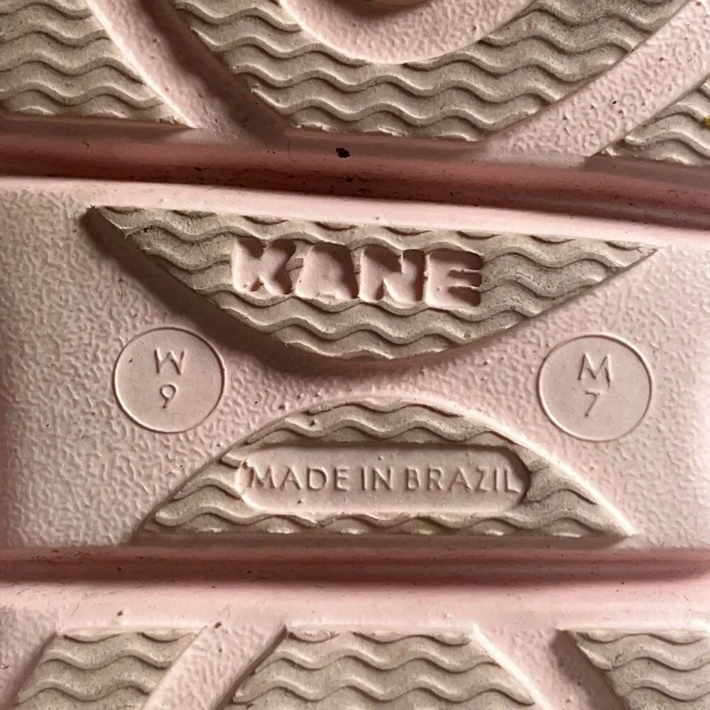 Kane Revive Recovery Shoes Unisex W9 M7 Gray Pink Active Vented Rubber Waterproo